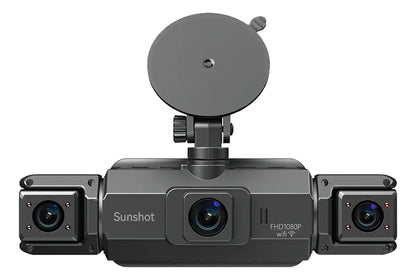 Cámara de Vehículo 360° 1080p con Visión Nocturna y WiFi 64GB