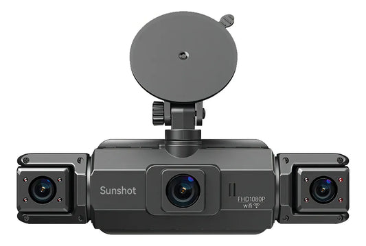 Cámara de Vehículo 360° 1080p con Visión Nocturna y WiFi 64GB