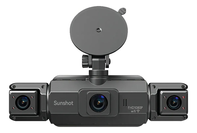 Cámara de Vehículo 360° 1080p con Visión Nocturna y WiFi 64GB