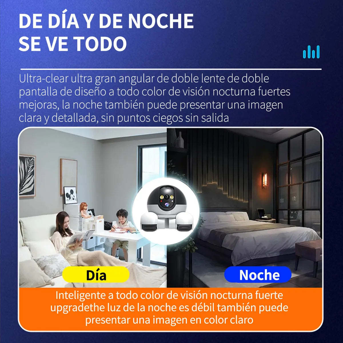 Cámara Robot de Seguridad 1080p con Audio Bidireccional y Wi-Fi