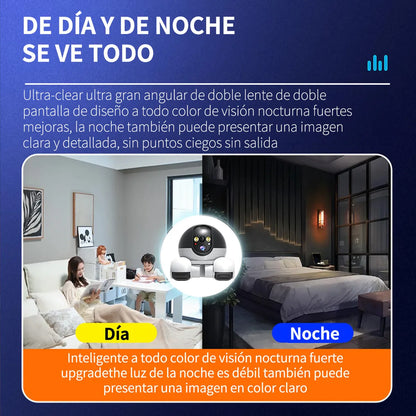 Cámara Robot de Seguridad 1080p con Audio Bidireccional y Wi-Fi