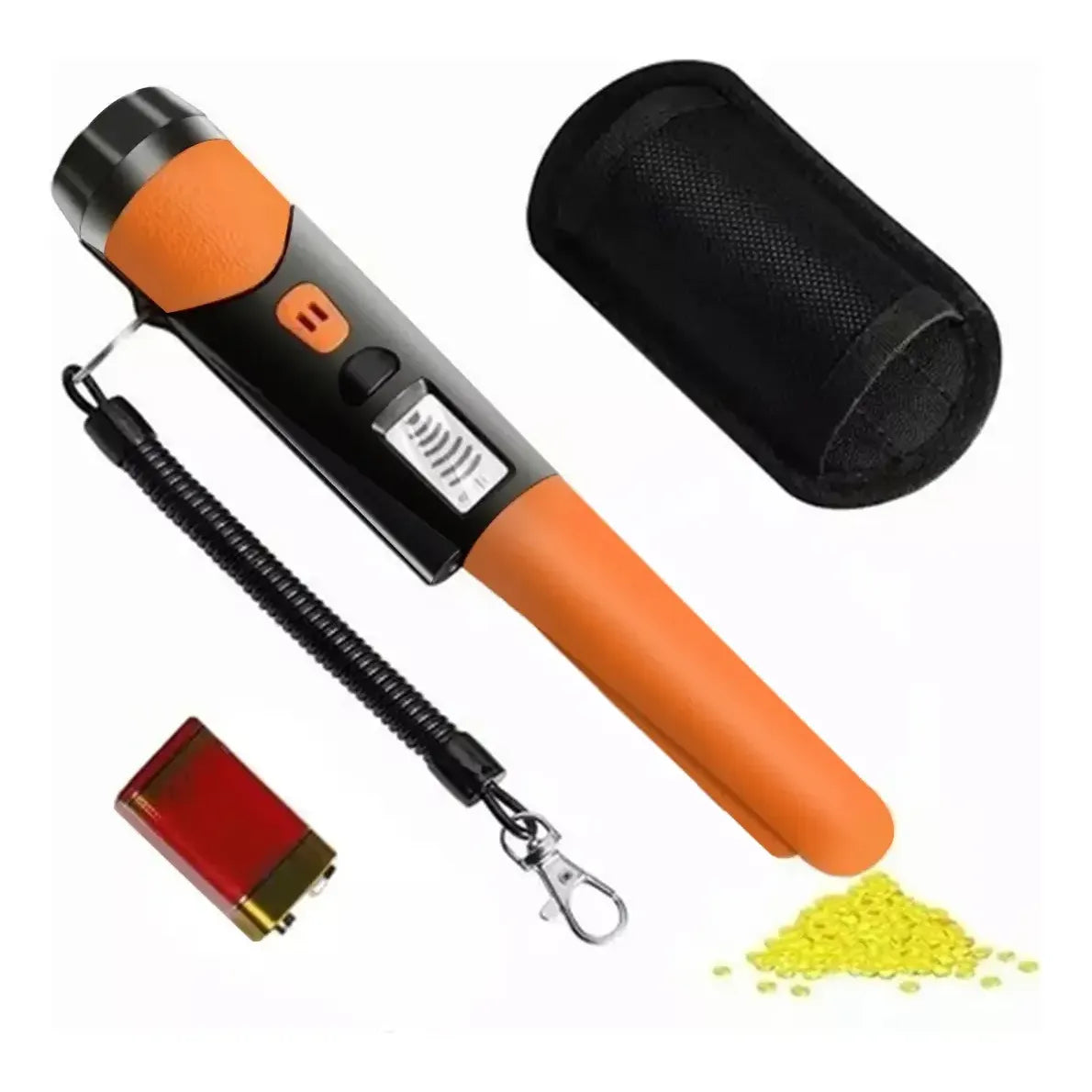 High-Sensitivity Handheld Metal Detector with LED Flashlight