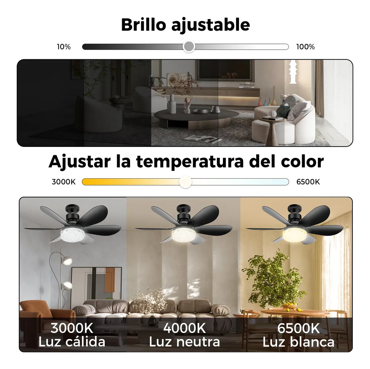 Ventilador de Techo con Luz y Control Remoto para Iluminar y Ventilar - Metacompras