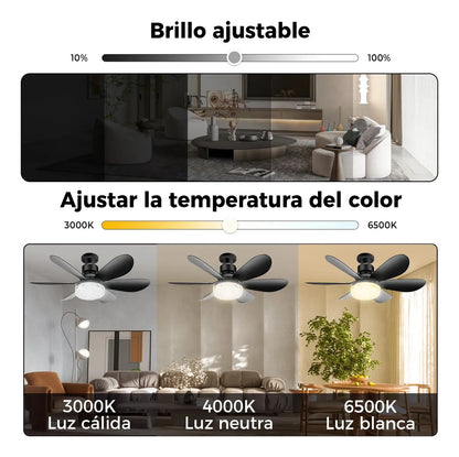 Ventilador de Techo con Luz y Control Remoto para Iluminar y Ventilar - Metacompras