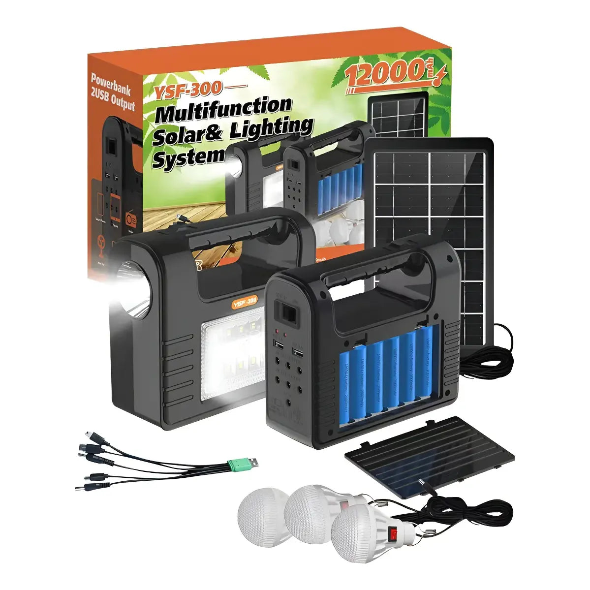 High-Power Rechargeable Solar Camping Lantern with Battery for Emergencies