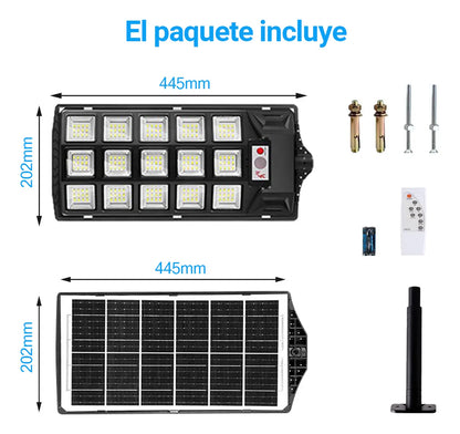 Lámpara LED Solar Exterior 4800W para Alumbrado Público Eficiente - Metacompras