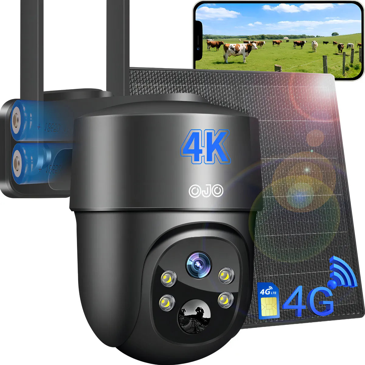 5MP Solar Outdoor Security Camera with 4G SIM for Effective Surveillance