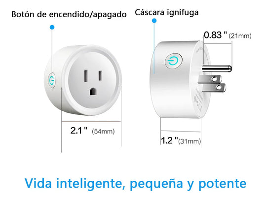 Enchufes Inteligentes WiFi Mini - Paquete de 4, Control Remoto con App - Metacompras