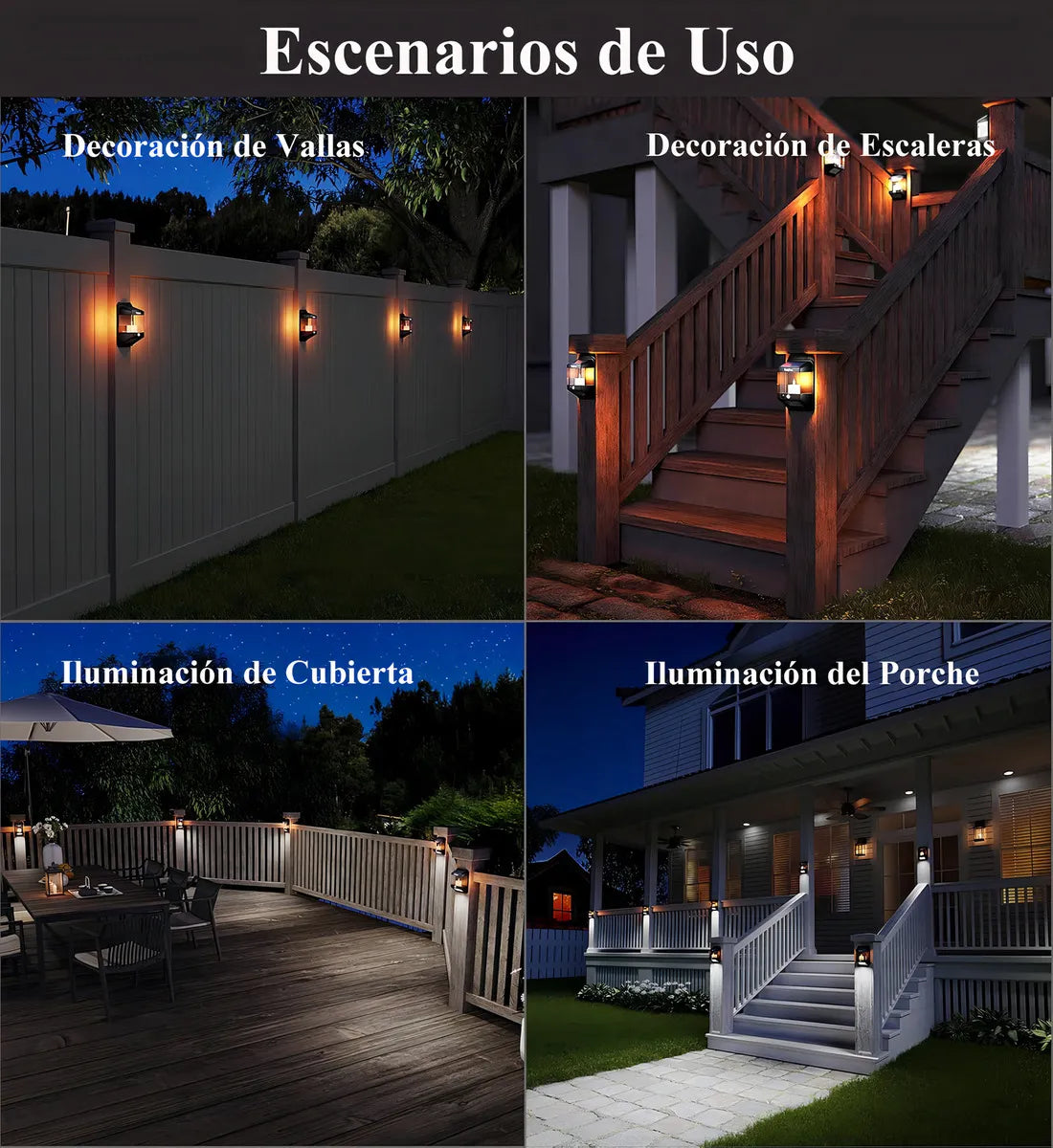 Lámpara Solar Exterior para Jardín con Sensor de Luz y 40 LEDs - Metacompras