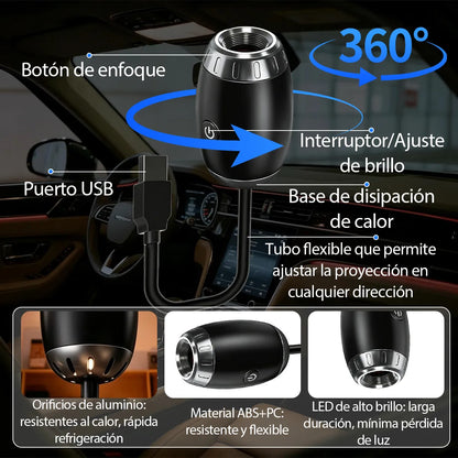 Proyector de Estrellas Luz Nocturna USB para Crear Ambientes Mágicos