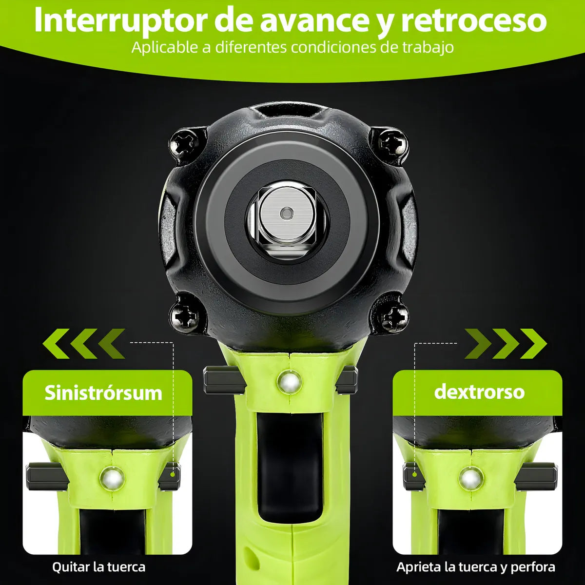 Llave de Impacto Inalámbrica 1/2" 520Nm Keatronic BL350 con 2 Baterías - Metacompras