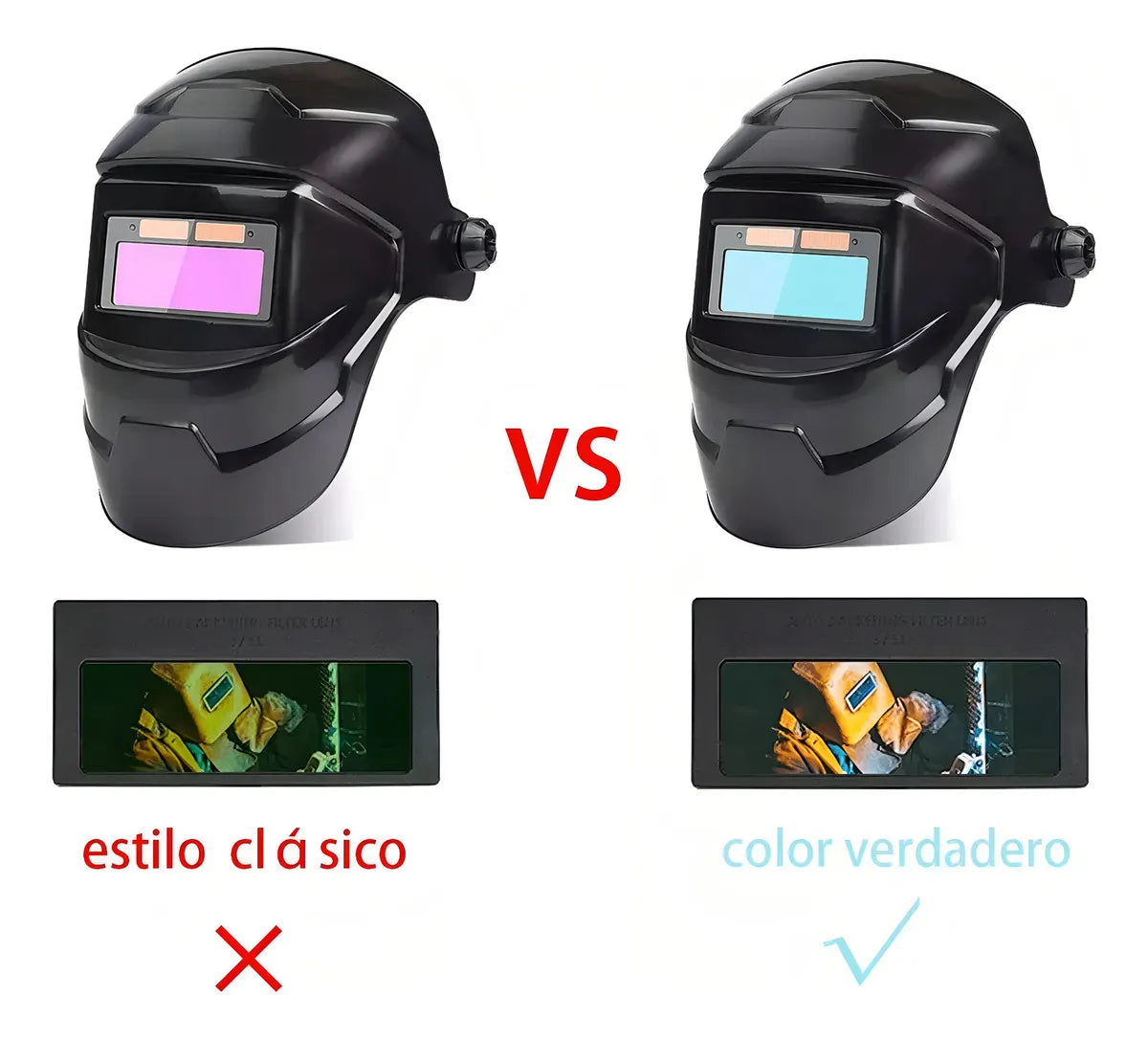 Careta de Soldar Industrial con Oscurecimiento Automático - Kit Completo - Metacompras