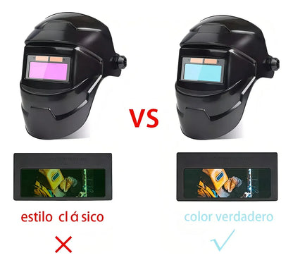 Careta de Soldar Industrial con Oscurecimiento Automático - Kit Completo - Metacompras