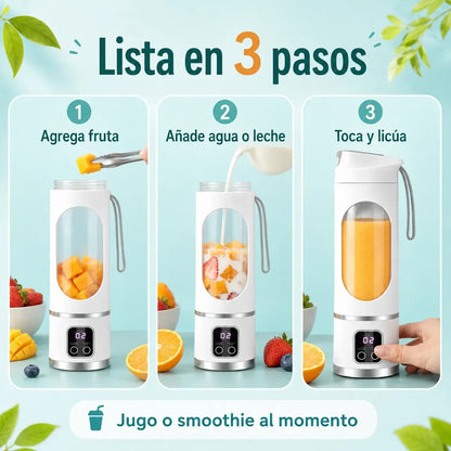 Licuadora Personal Portátil 450ml Ideal para Gym y Viajes