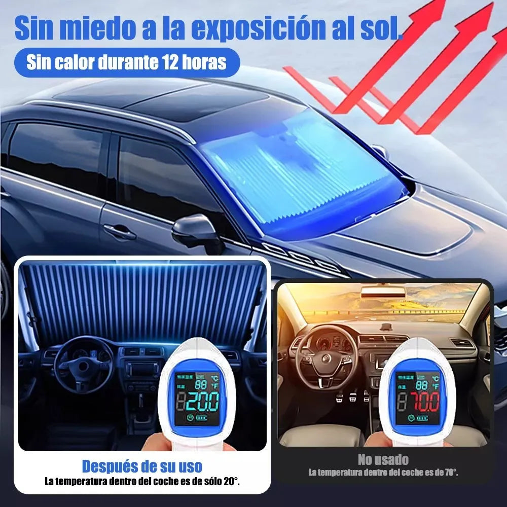 Parasol Retráctil para Parabrisas de Auto y Camioneta - Protección Solar Efectiva
