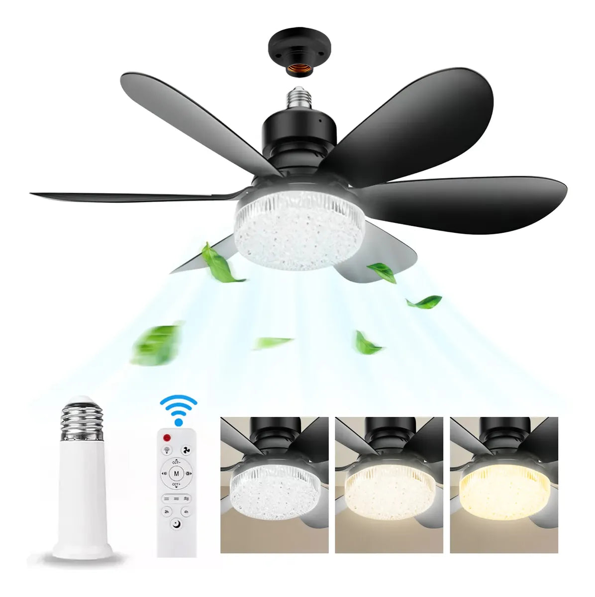 Ventilador de Techo con Luz y Control Remoto para Iluminar y Ventilar - Metacompras