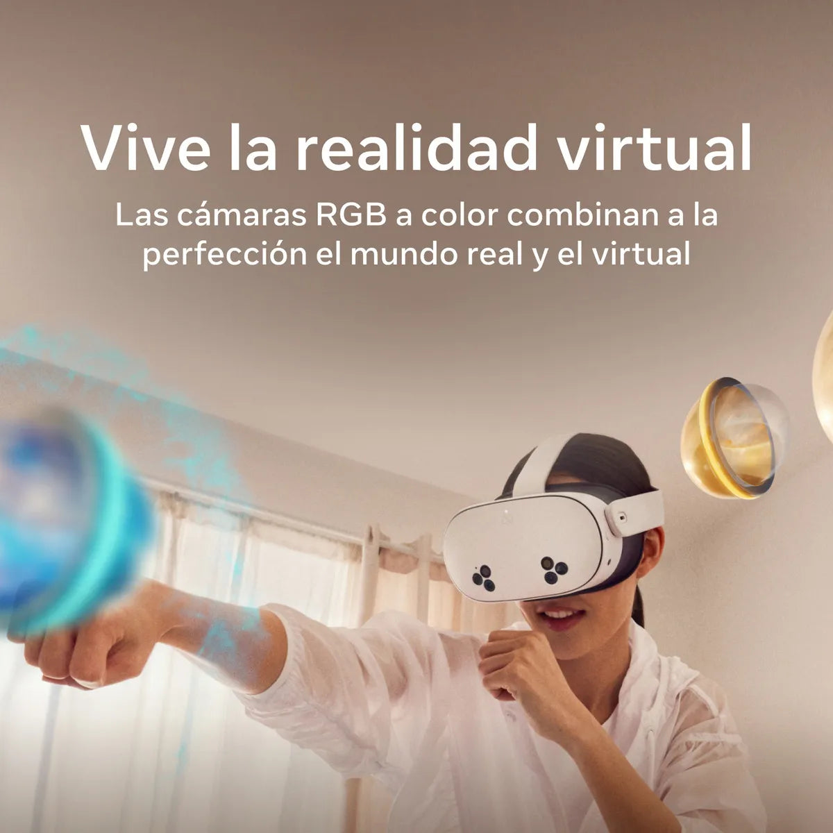 Meta Quest 3S 256 GB | Visor VR — Sube de nivel con el doble de almacenamiento — 2X potencia gráfica — Realidad virtual sin cables — Acceso a más de 40 juegos con una prueba de 3 meses de Meta Horizon