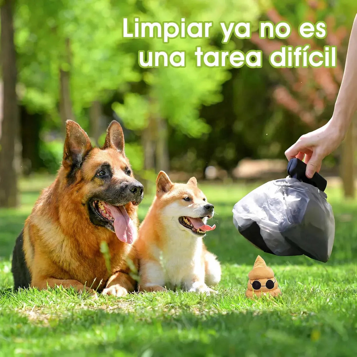 Pala para Recoger Popo de Perro con Bolsa y Transporte Fácil