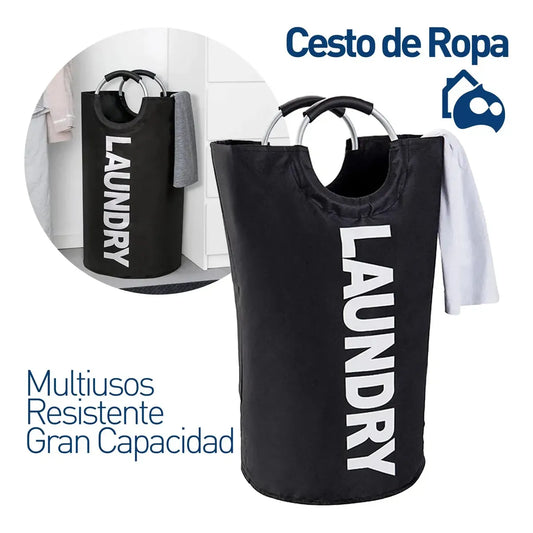 Cesto Plegable para Ropa Sucia con Agarre - Organizador de Lavandería - Metacompras