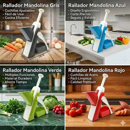 Rallador Manual de Verduras y Frutas - Cortador y Picador Multifuncional
