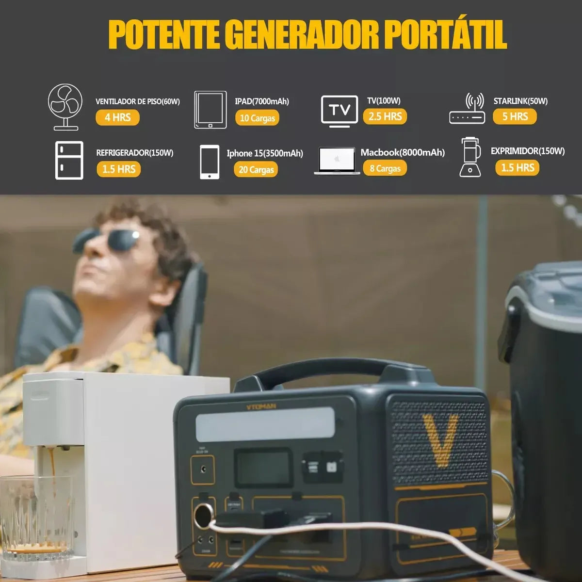 Portable Solar Generator 600X with Fast Charging 299Wh - Ideal for Adventure