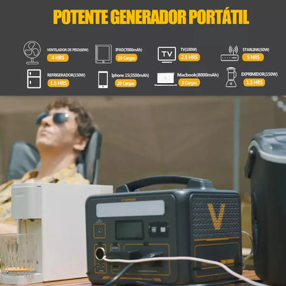 Portable Solar Generator 600X with Fast Charging 299Wh - Ideal for Adventure