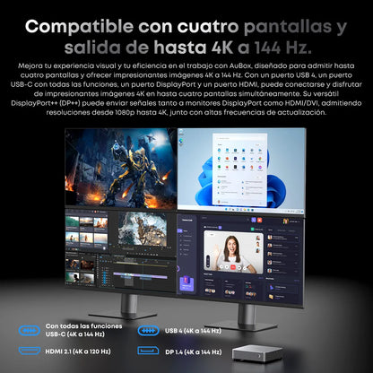 Mini PC Ryzen 7 16GB 512GB SSD con Windows 11 Pro - Rendimiento Superior