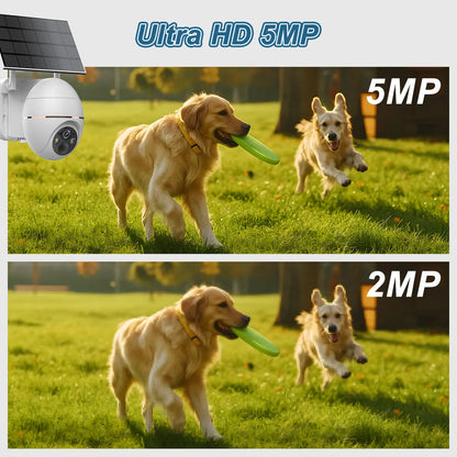 Cámara de Seguridad Wifi Exterior 5MP HD con Visión Nocturna LED