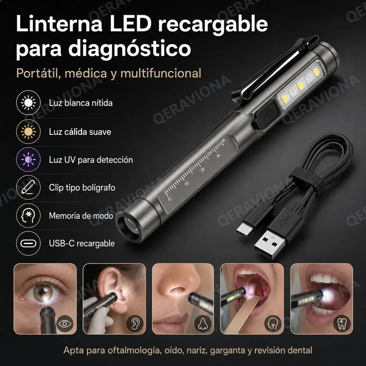 Rechargeable Waterproof Durable UV Medical Lamp