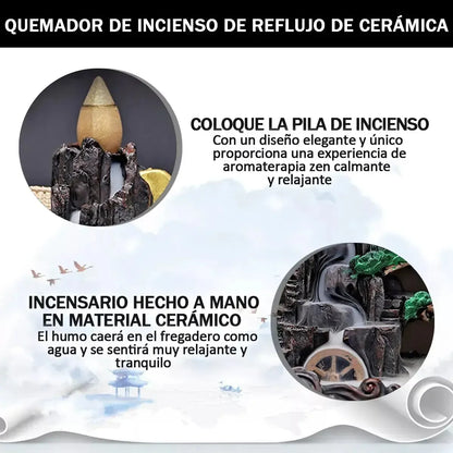 Quemador de Incienso Rústico con 120 Inciensos para Aromatizar tu Hogar