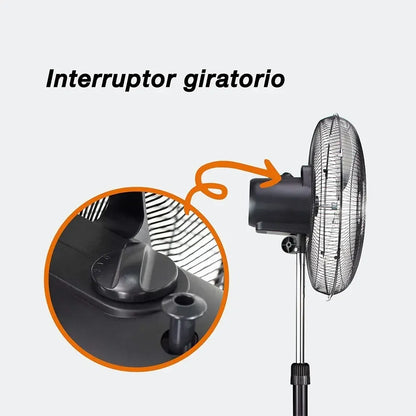 Mytek 3392 Pedestal Fan - 3 Speeds and Adjustable Oscillation