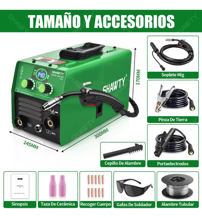 Soldadora Inversora Portátil 3 en 1 140A para Uso Industrial y Doméstico - Metacompras