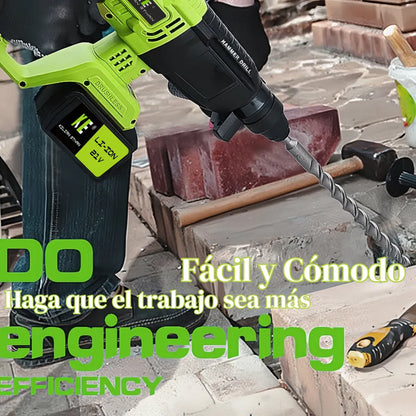 Rotomartillo Inalámbrico 21V Profesional con Kit Completo 3en1 y Accesorios