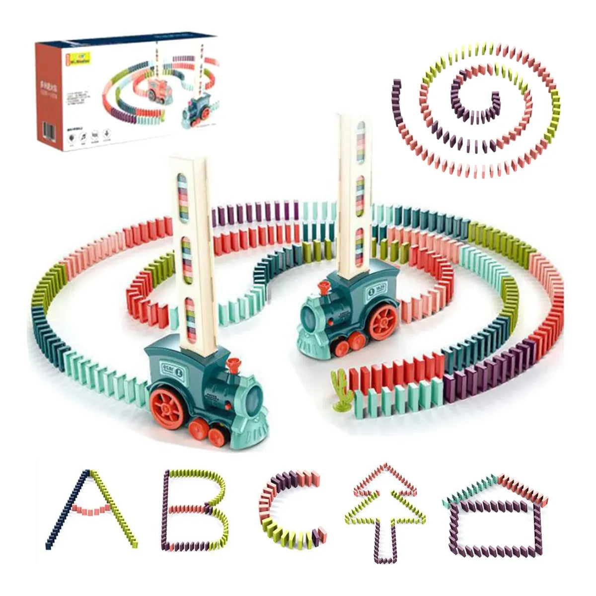 Kids' Domino Train Set - Fosters Creativity and Fun