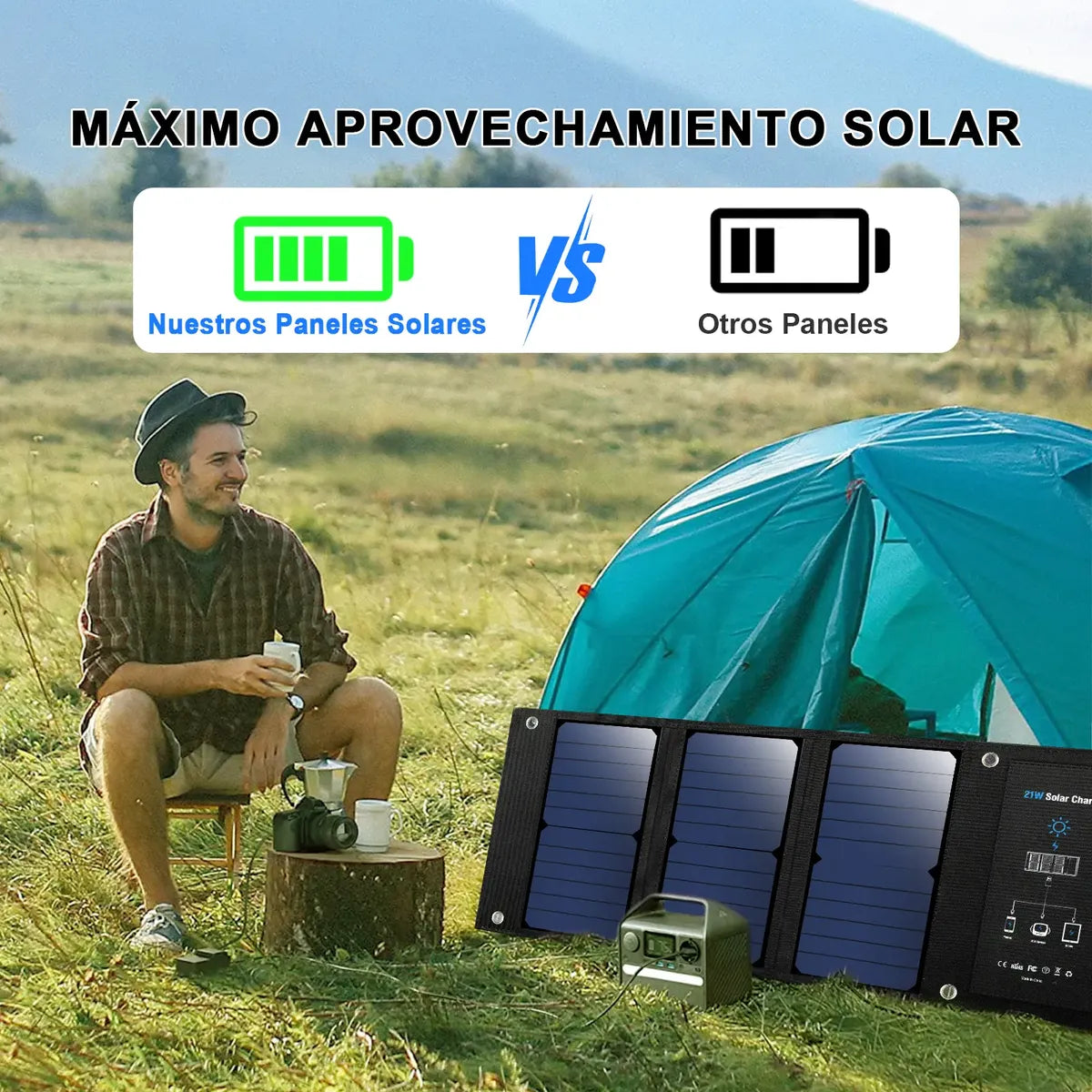 10W Foldable Solar Panel - Fast Charging with 2 USB Ports for Mobile Phones