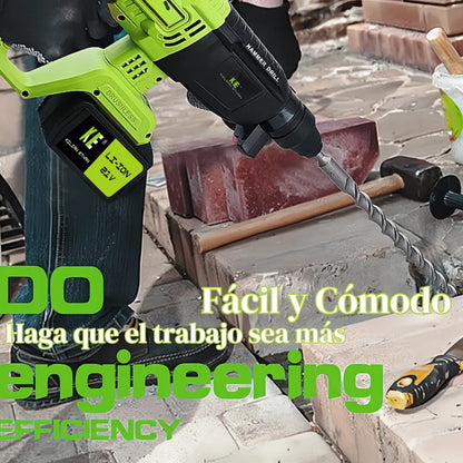 Martillo Rotativo Inalámbrico 1000W con 2 Baterías y Cargador Rápido