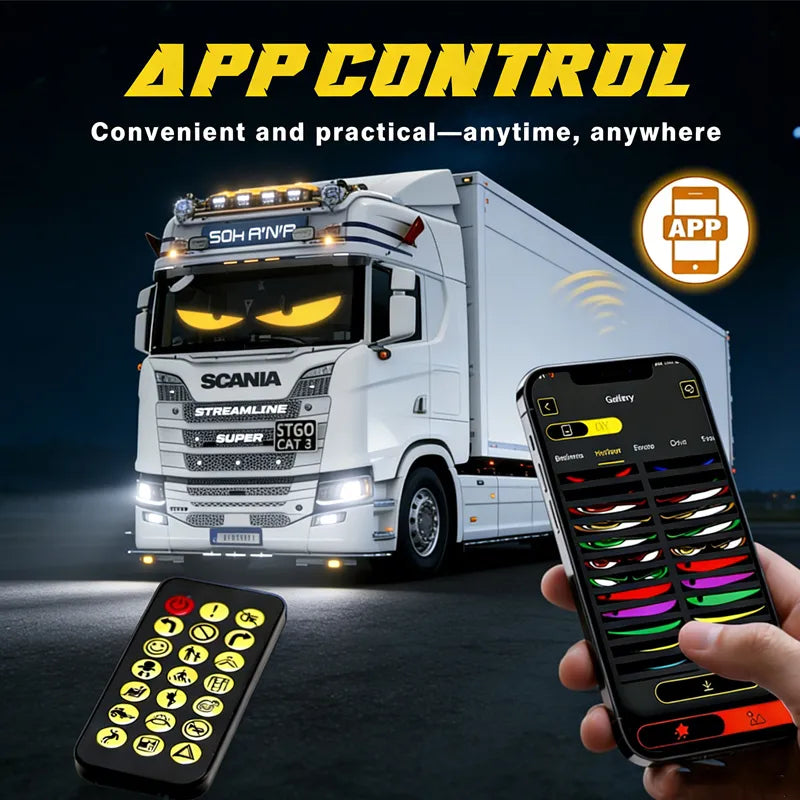 Pantalla Flexible LED Programable con Efecto Ojos - Paquete de 2 Pzas