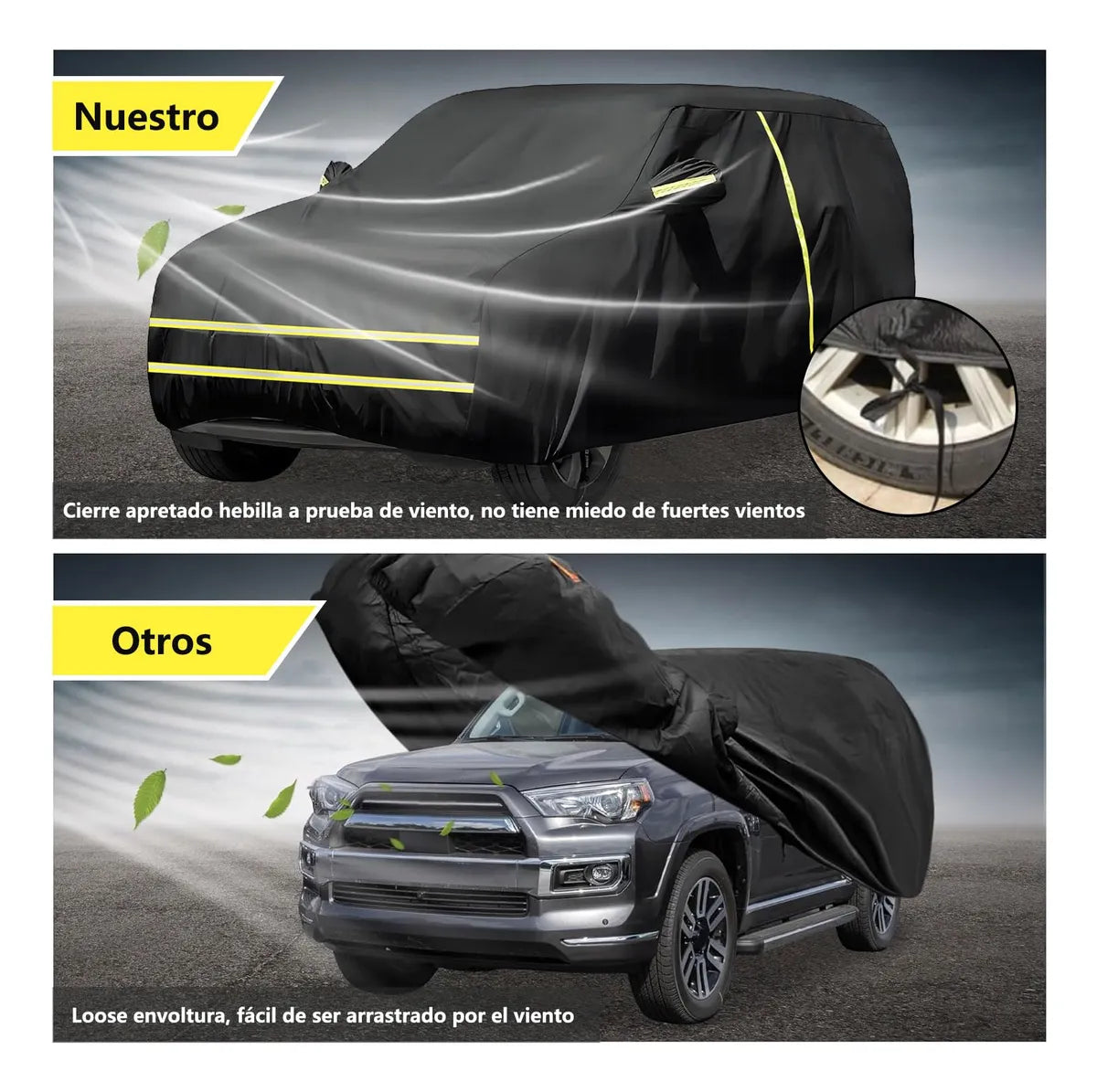 Funda Cubierta Auto SUV Impermeable y Anti-polvo para Protección Total