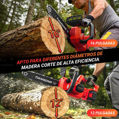 Motosierra Eléctrica Inalámbrica 16+12 - Kit 2 en 1 Sin Escobillas