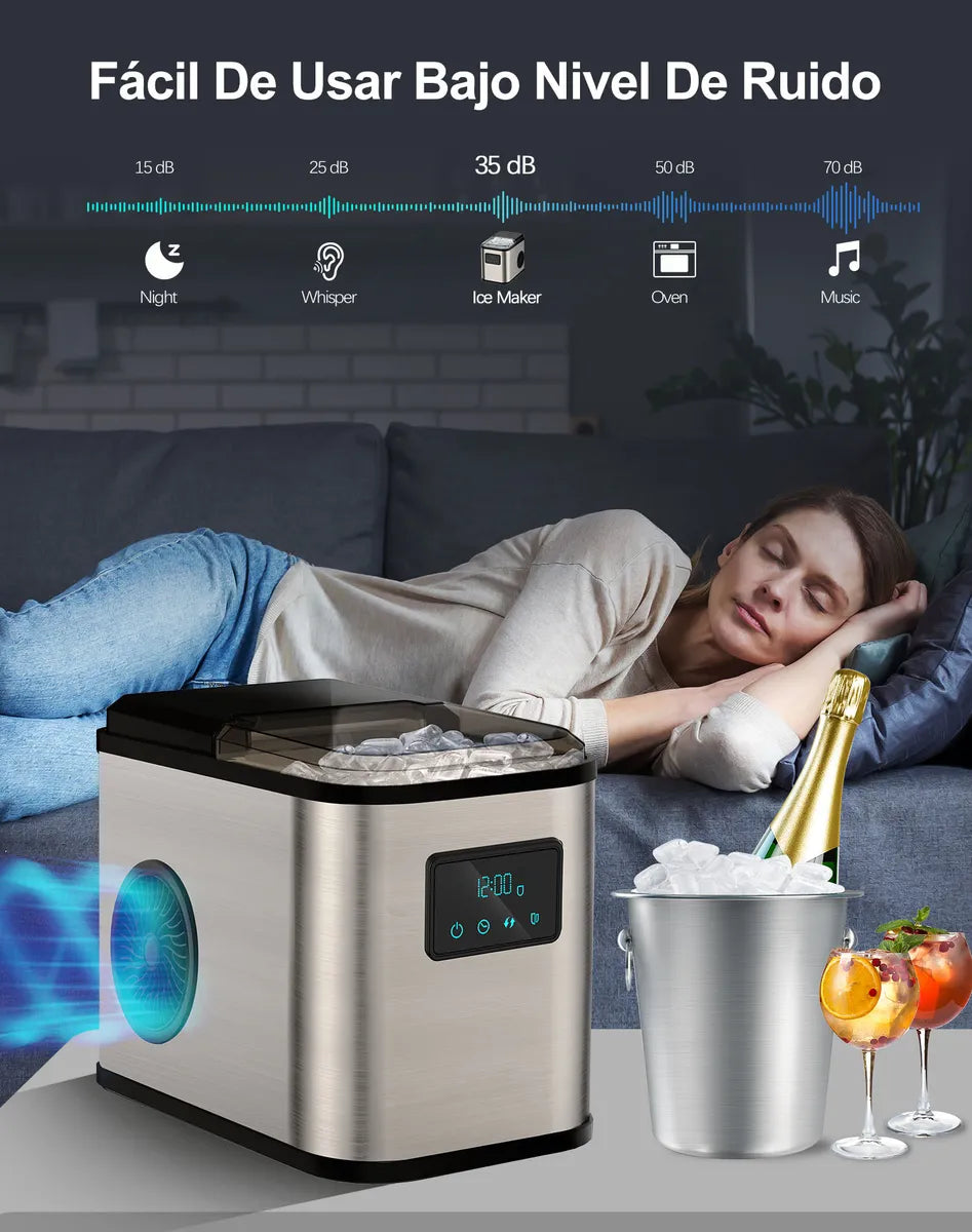Máquina Automatizada para Hacer Hielos 15 Kg Diario - Ideal para Fiestas - Metacompras