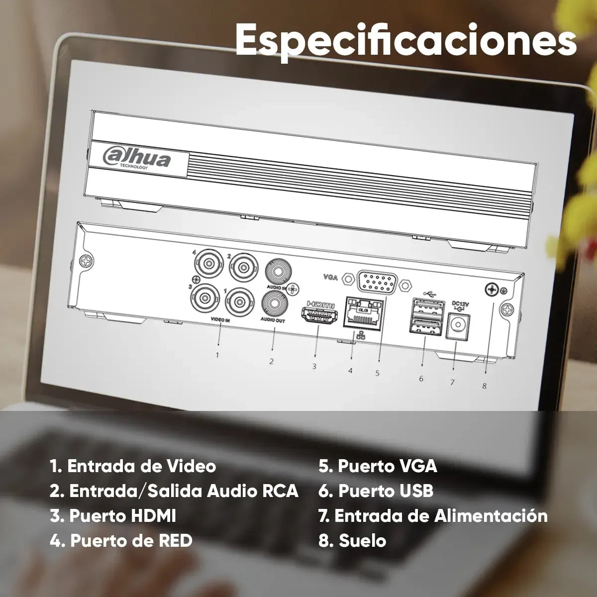 Kit de Videovigilancia con 4 Cámaras 2MP y Disco Duro de 500GB