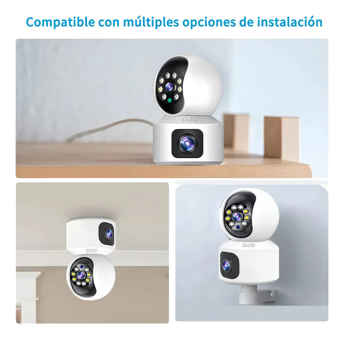 Cámara de Seguridad Full HD Doble Pantalla con Alarma Integrada - Metacompras