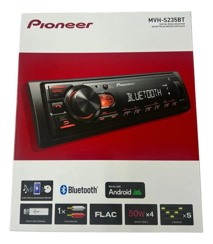 Autoestéreo 1DIN Bluetooth 50Wx4 color negro - Sonido de alta calidad