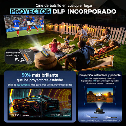 Celular 5G Robusto con Proyector AI y Gran Batería de 25500 mAh - Metacompras