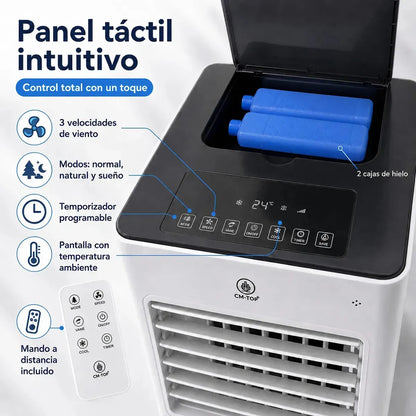 Portable Air Cooler 3 Speeds and 45° Oscillation Ideal for Summer