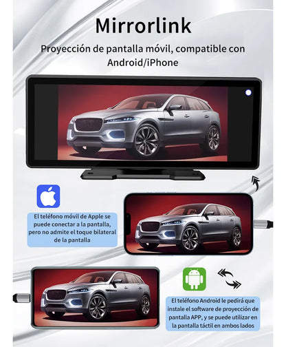 Estéreo Carplay Inalámbrico para Auto con Pantalla de 10.3" y Bluetooth