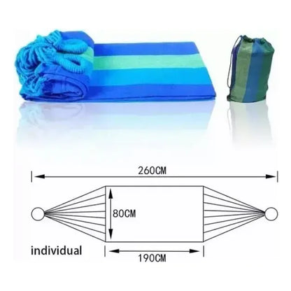 Hamaca de Algodón para Jardín y Camping con Kit de Instalación