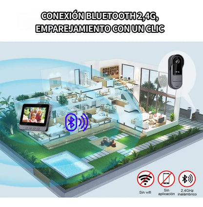 Timbre Inalámbrico con Cámara y Pantalla Impermeable - Seguridad y Comodidad - Metacompras