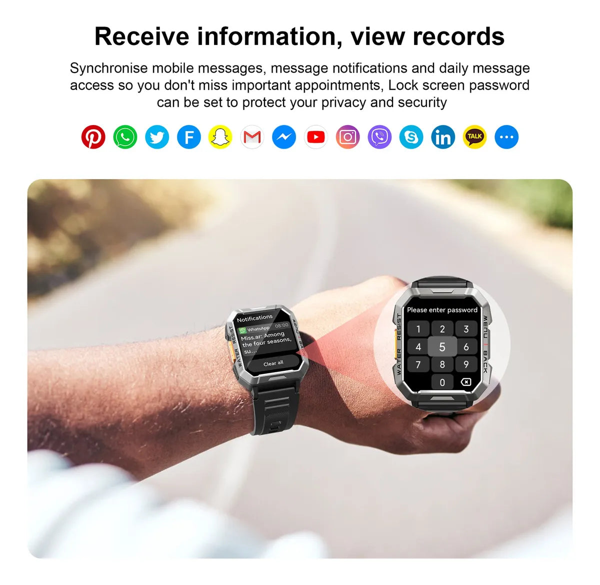 Reloj Smartwatch Inteligente 2.1'' con Llamadas y Batería de 900 mAh