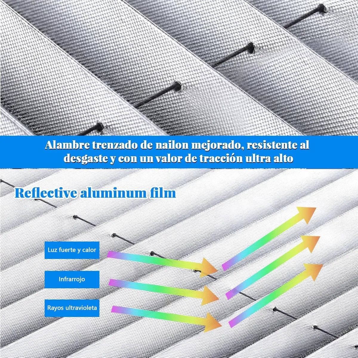 Parasol Retráctil para Parabrisas de Auto y Camioneta - Protección Solar Efectiva